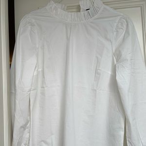 JCrew organic cotton puff shoulder shirt